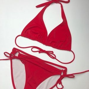 Victoria secret red bikini set